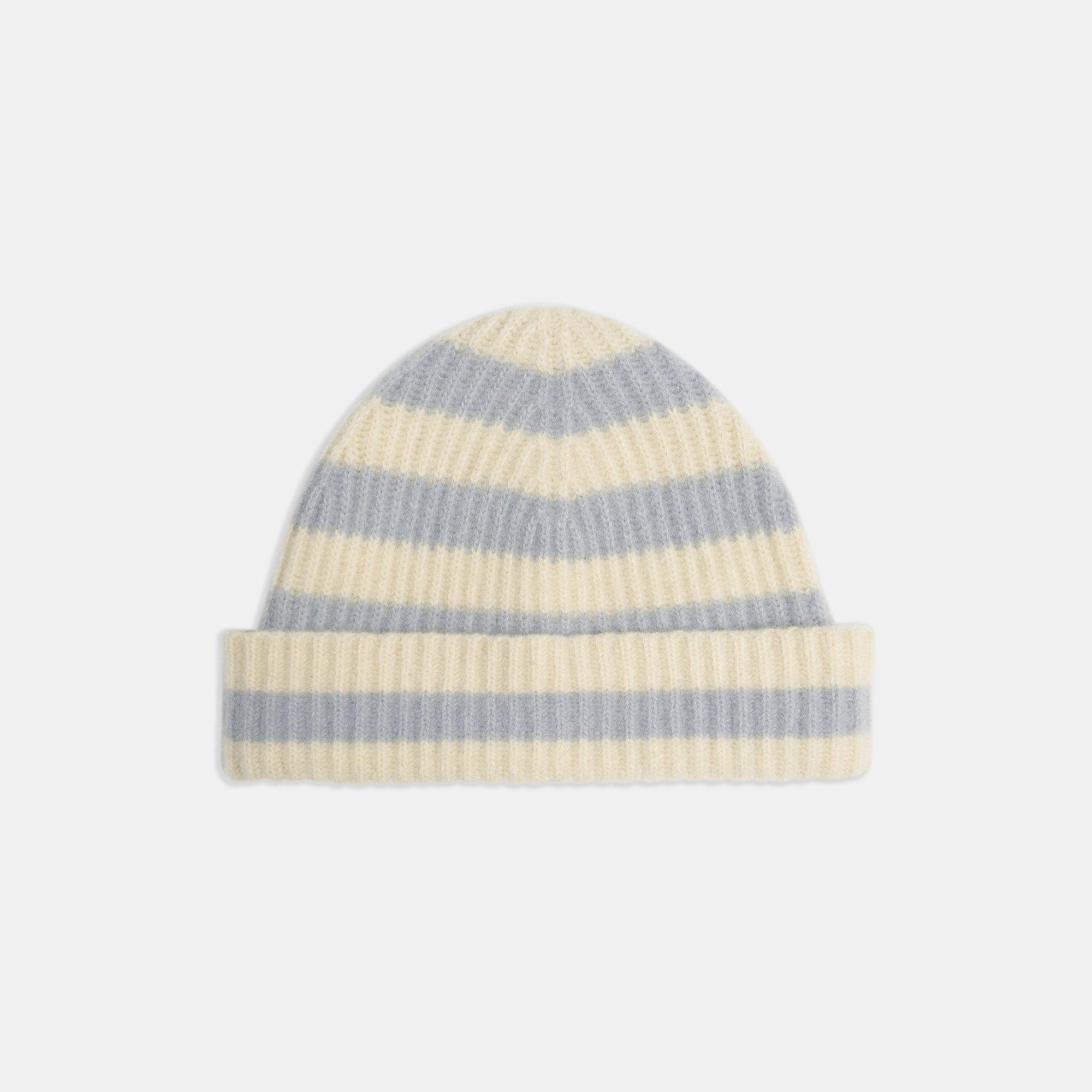 Ribbed Wool Striped Beanie | Theory Outlet Product Image