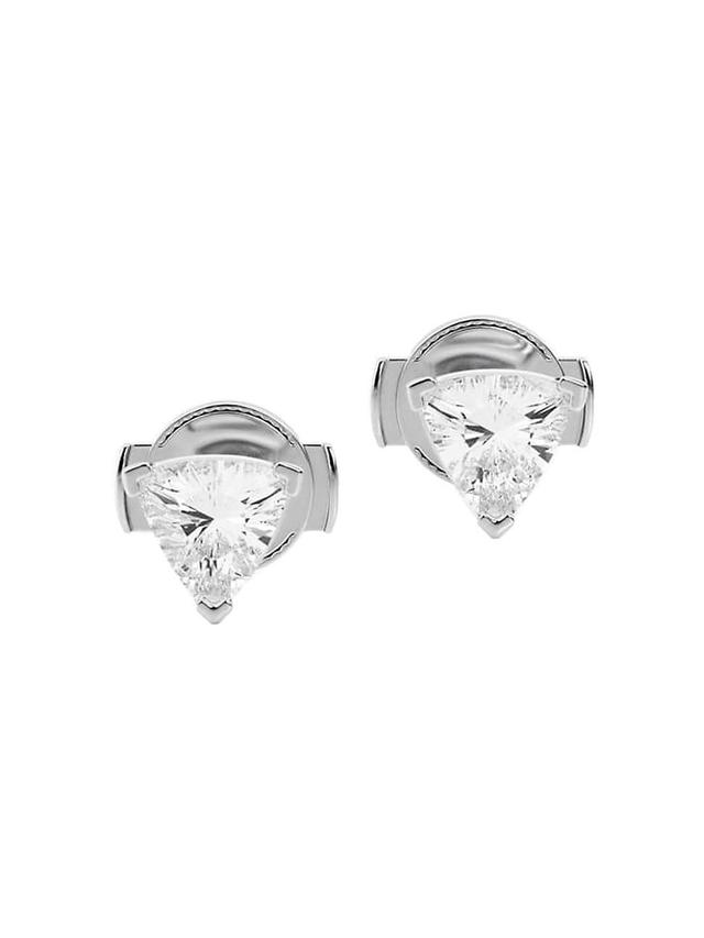 Womens 14K White Gold & 1 TCW Lab-Grown Diamonds Stud Earrings Product Image