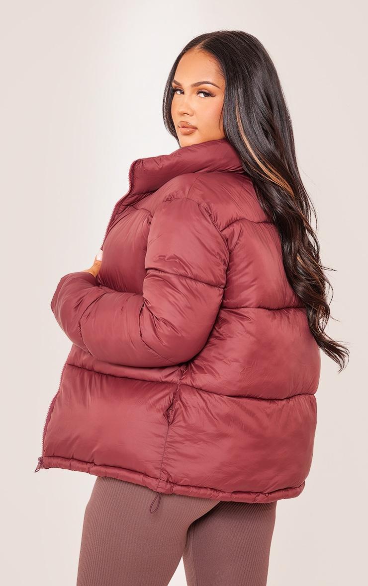 Red Shell Quilted Puffer Coat Product Image