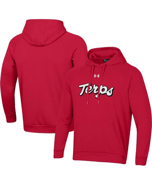 Mens Under Armour Red Maryland Terrapins Script All Day Raglan Pullover Hoodie Product Image