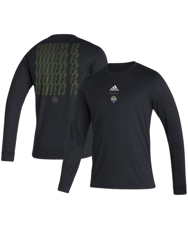 Mens adidas Black LAFC Club Long Sleeve T-Shirt Product Image