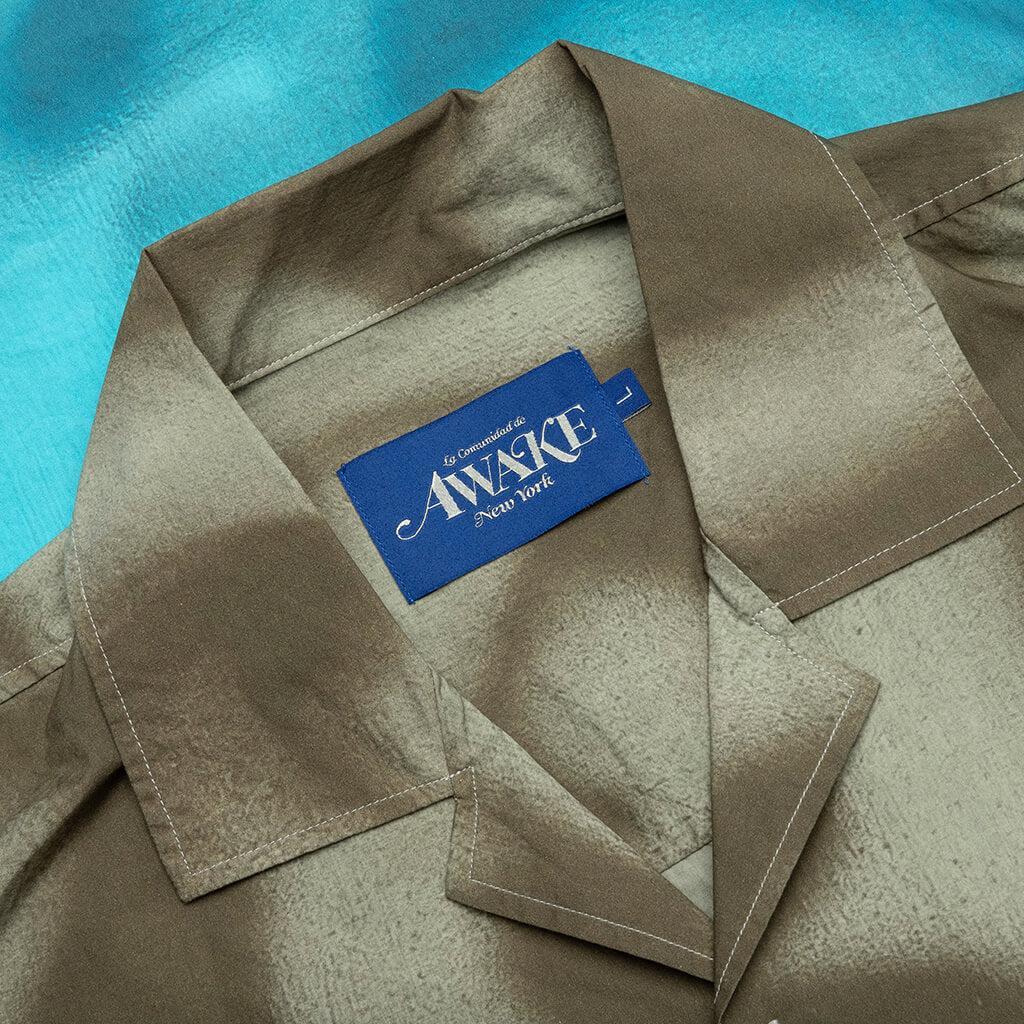 Awake NY x Mundo Dip Dyed Camp Shirt - Brown/Blue Male Product Image