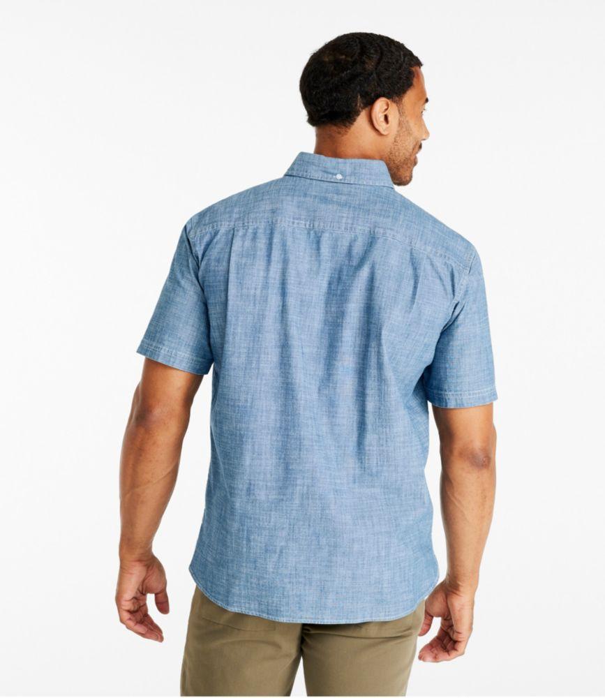 
                            Men's Comfort Stretch Chambray Shirt, Traditional Untucked Fit, Short-Sleeve
                         Product Image