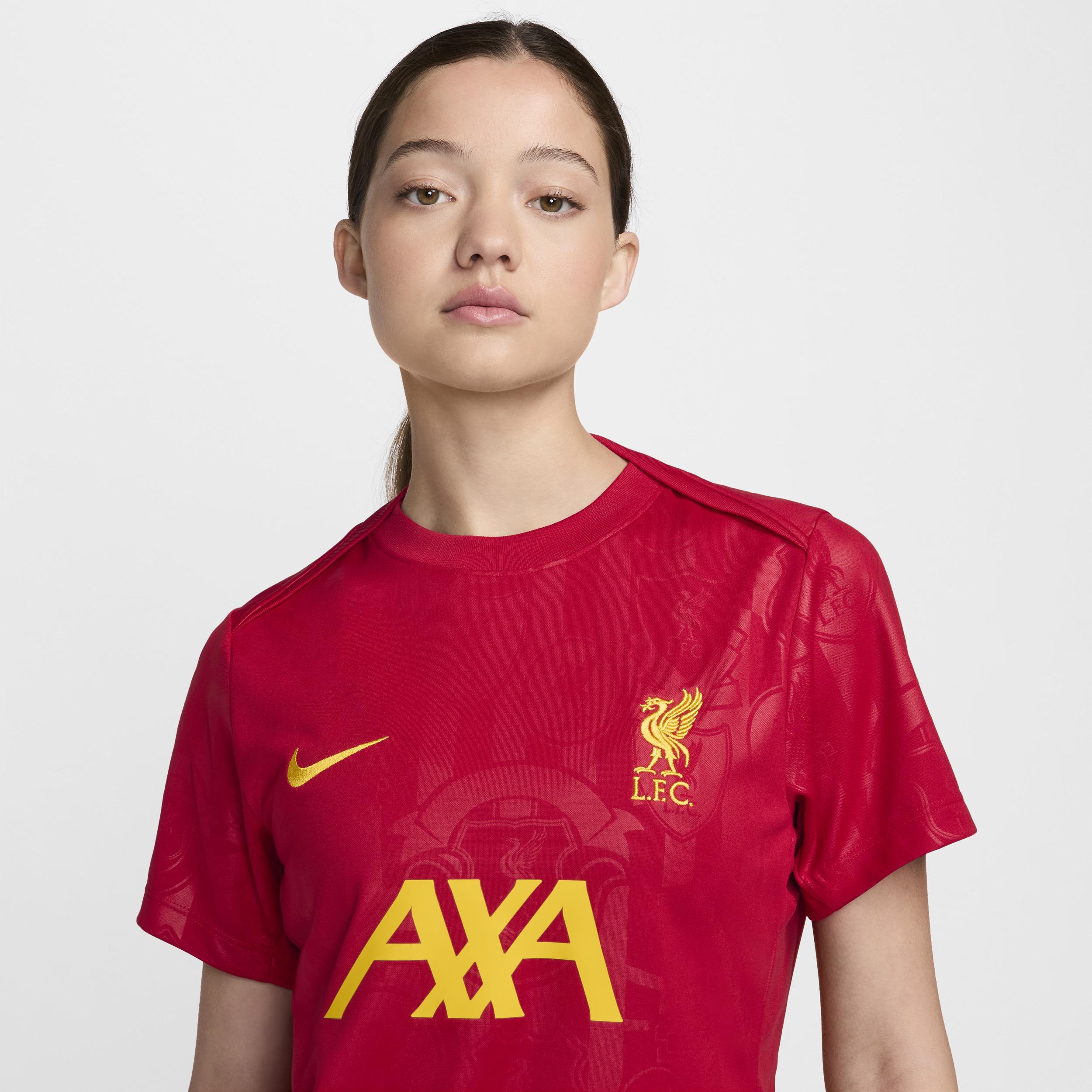 Liverpool FC Academy Pro Nike Women's Dri-FIT Soccer Pre-Match Short-Sleeve Top Product Image