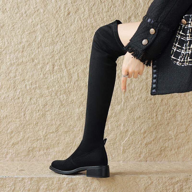 Faux Suede Over The Knee Boots product image