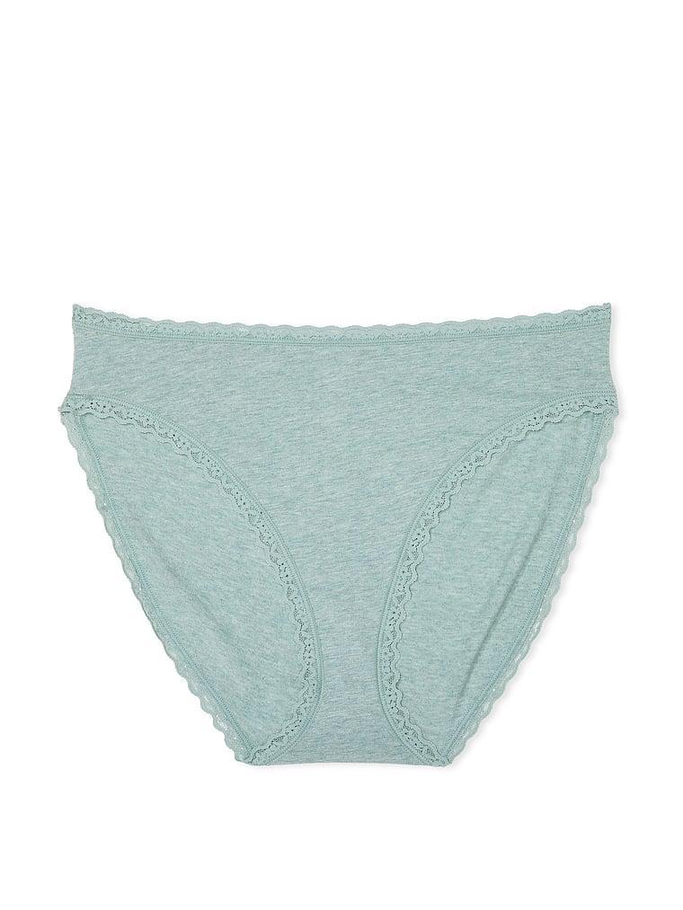 Lace-Waist Heather Rib Brief Panty Product Image