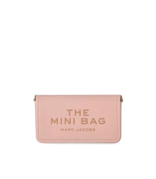 MARC JACOBS The Leather Mini Rose Handbag In Pink Product Image