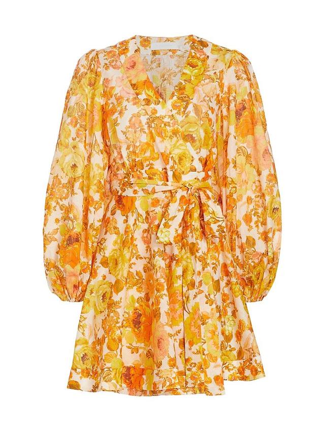 Womens Raie Floral Wrap Minidress Product Image