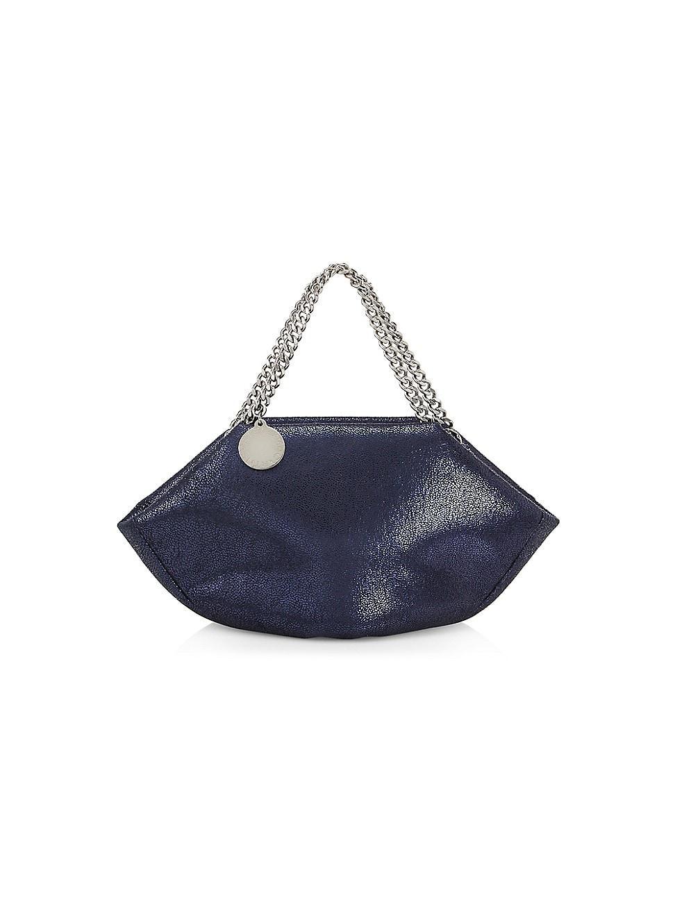 Womens Shiny Dotted Top-Handle Bag Product Image