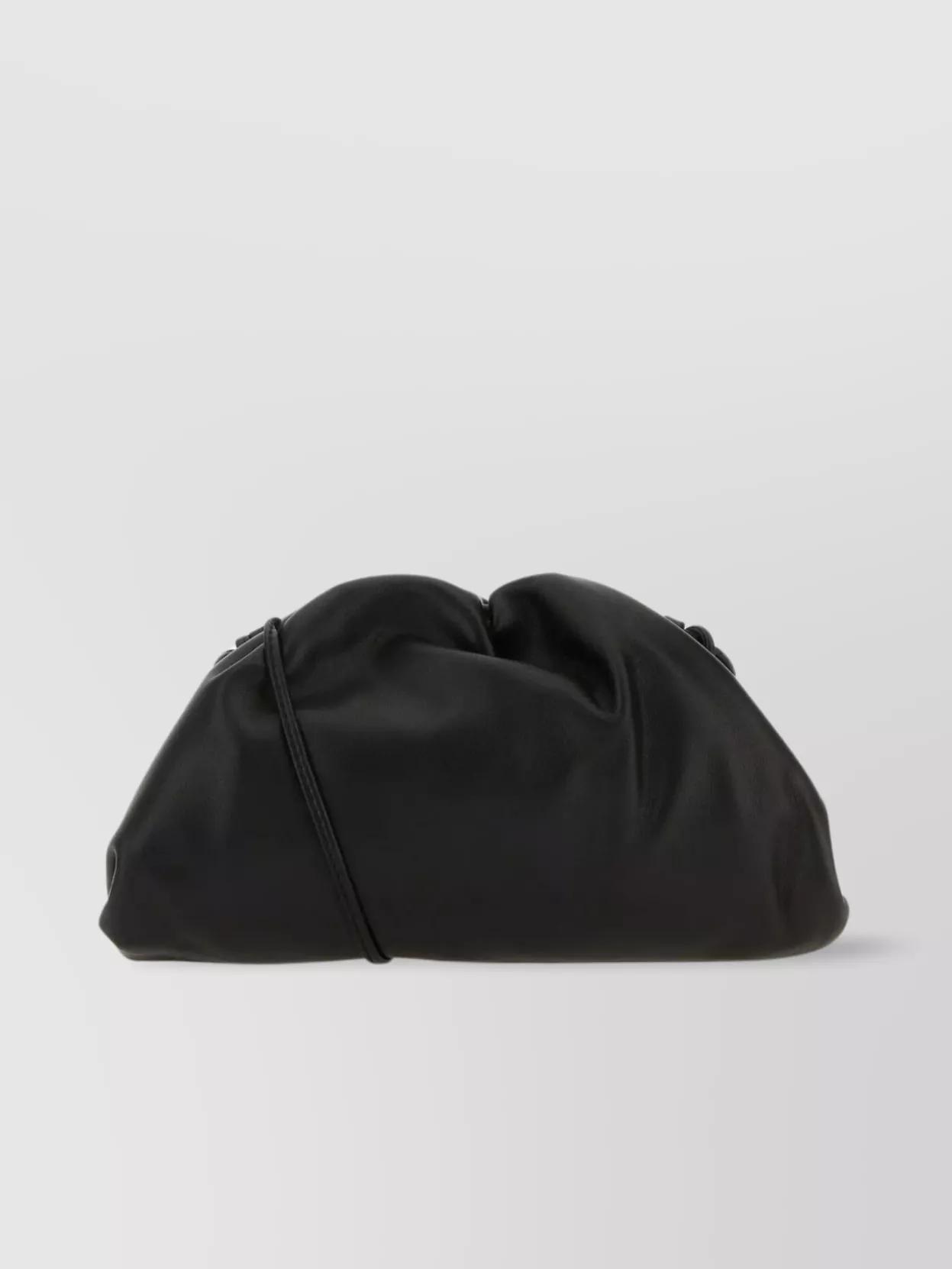 Pouch Mini Intrecciato Leather Shoulder Bag In Black Product Image