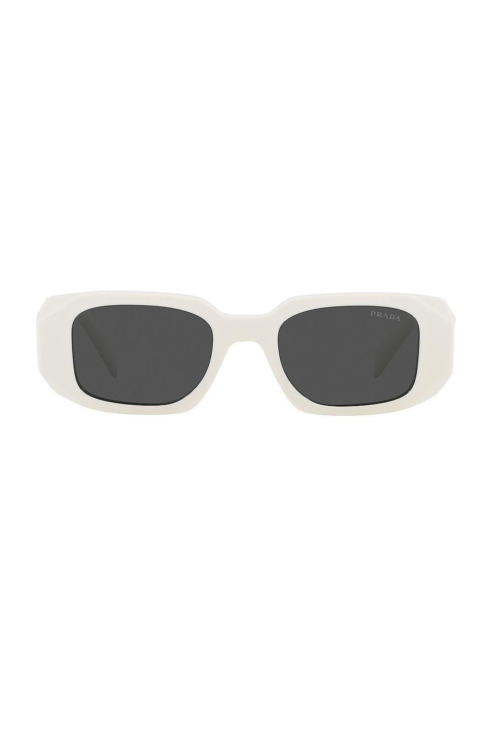 Prada Scultoreo Narrow Sunglasses in Black Product Image