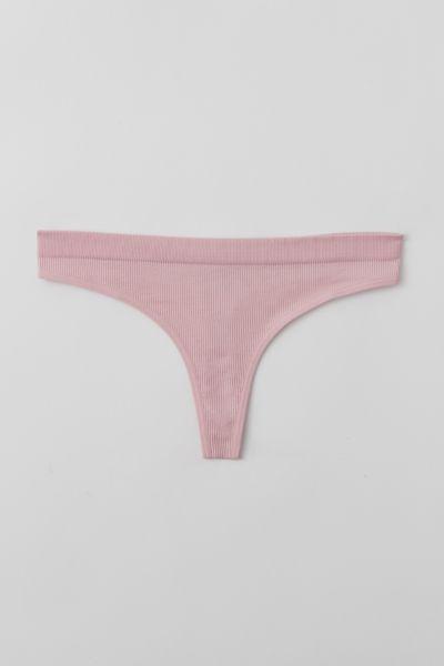 Out From Under Seamless Ribbed Thong Womens at Urban Outfitters Product Image