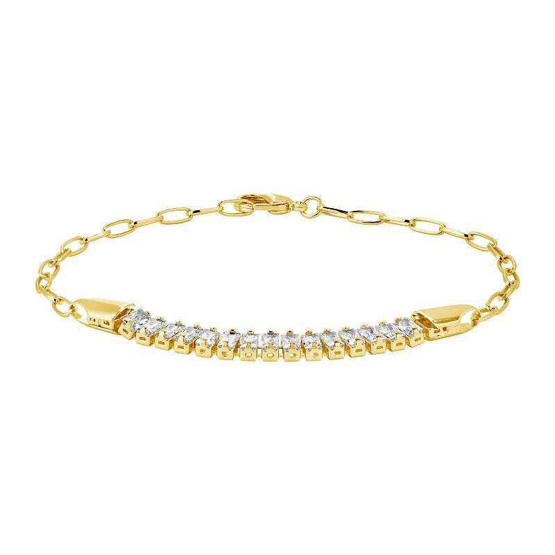 MC Collective Cubic Zirconia Mackenna Chain Bracelet, Womens Gold Tone Product Image