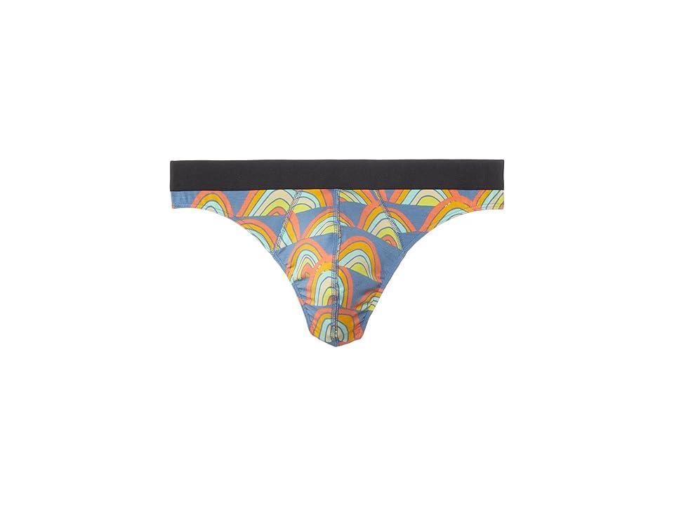 MeUndies Pouch Front Thong (Retro Rainbows) Men's Underwear Product Image