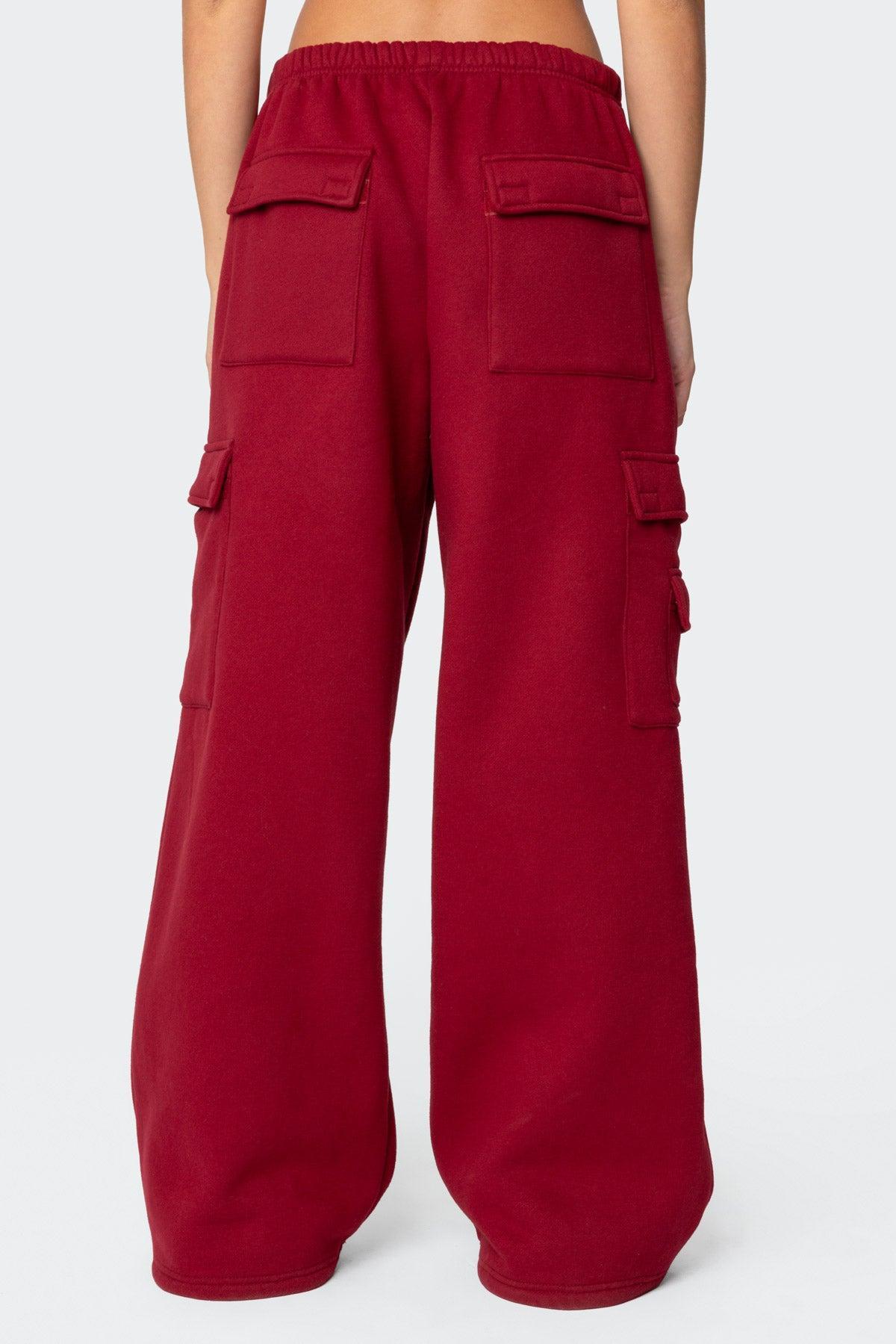 Wide Leg Cargo Sweatpants Product Image