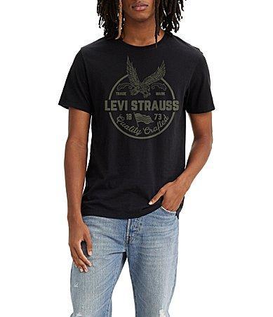 Levis Mens American Eagle Short Sleeve T-Shirt - Black Product Image