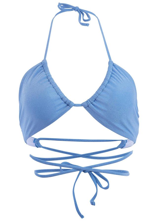 Ibiza Triangle Bikini Top - Periwinkle Shine Product Image