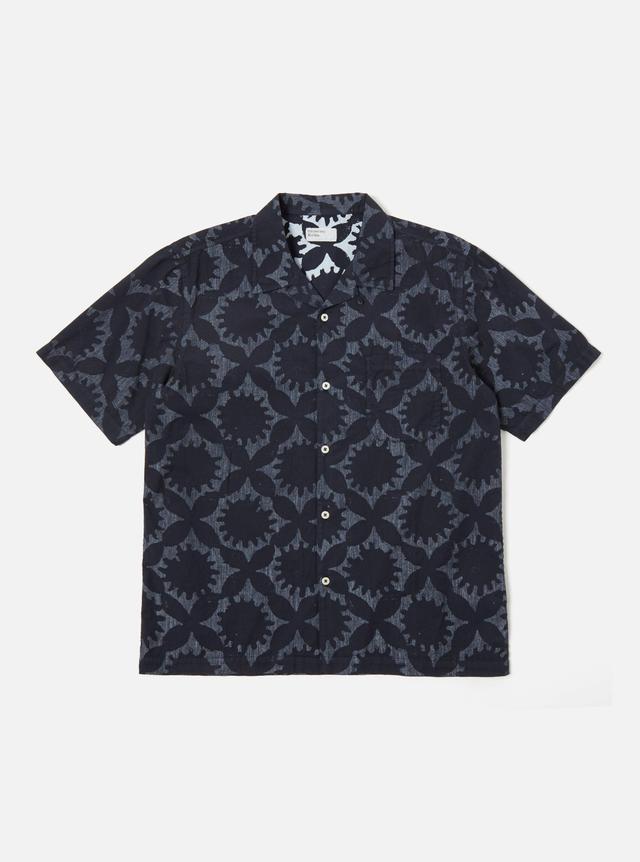 Universal Works Road Shirt in Navy Sun Print Product Image