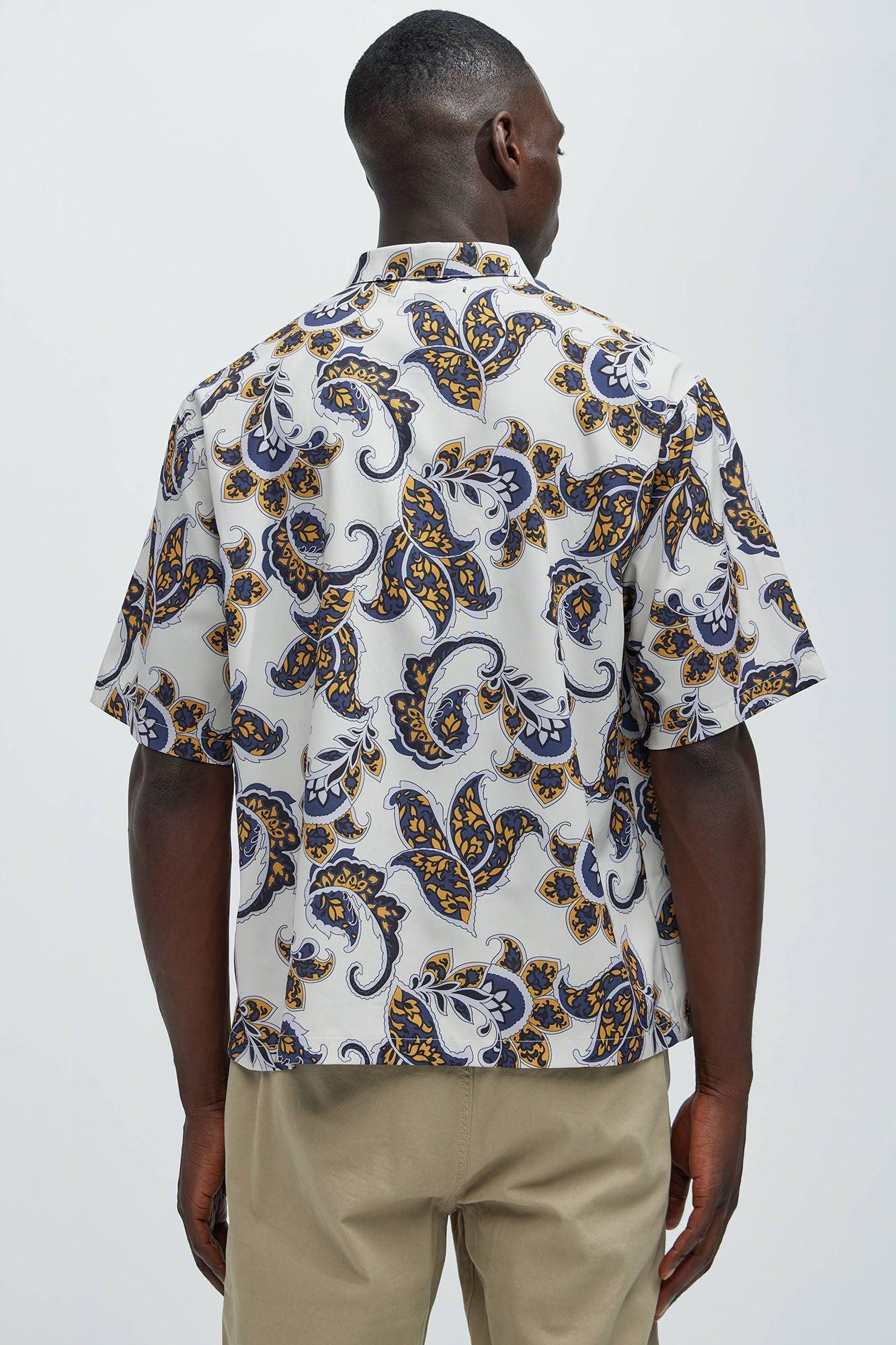 Tyler Paisley Shirt - White/combo Product Image