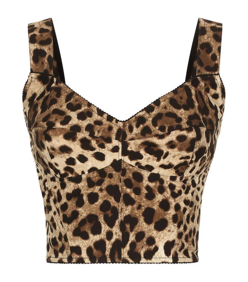 Leopard Print Bustier Top In Multi Product Image