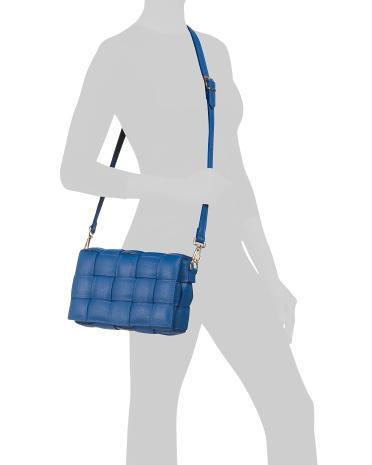 Leather Padded Woven Crossbody for Women Product Image