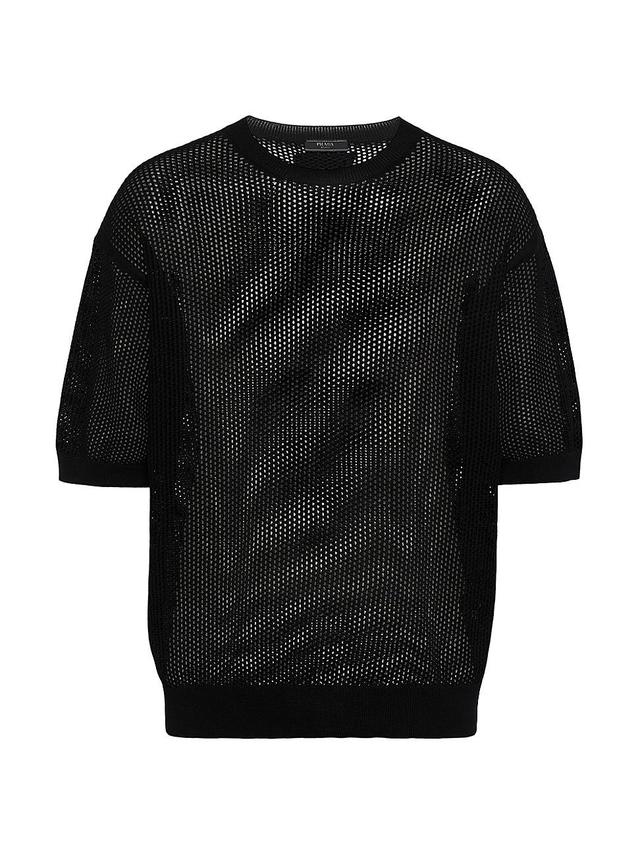 Mens Silk and Cotton Crewneck Sweater Product Image