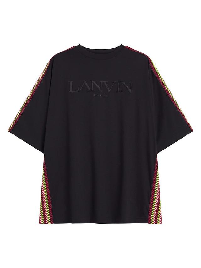 Mens Oversized Embroidered Logo Side Curb T-Shirt Product Image