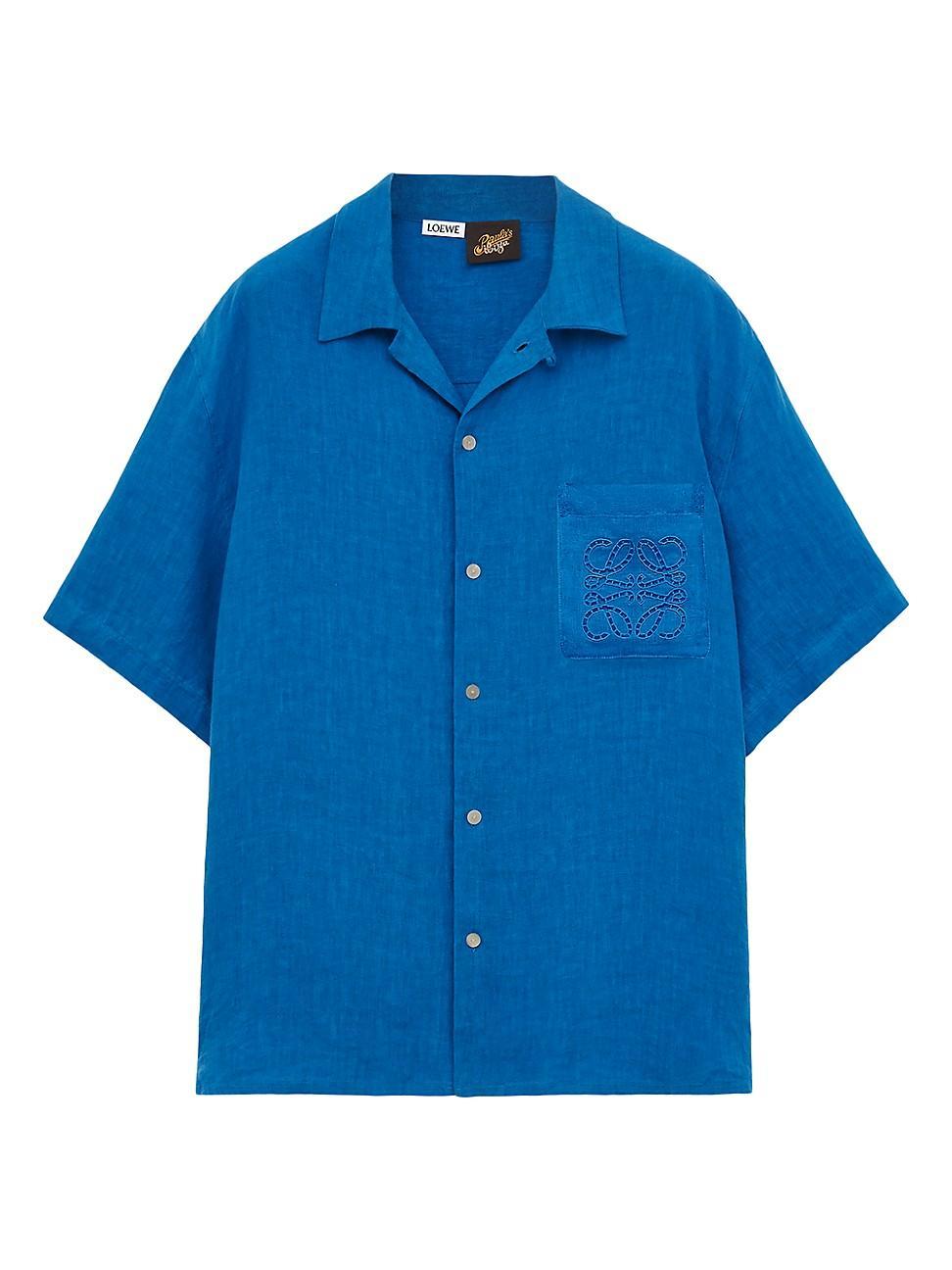 Mens LOEWE x Paulas Ibiza Linen-Blend Camp Shirt Product Image