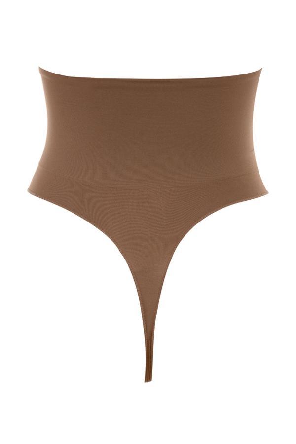 Sculpting High Waist Thong Mocha Product Image