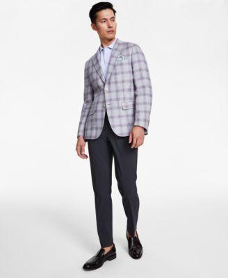 Men's Slim-Fit Plaid Linen Sport Coat Product Image