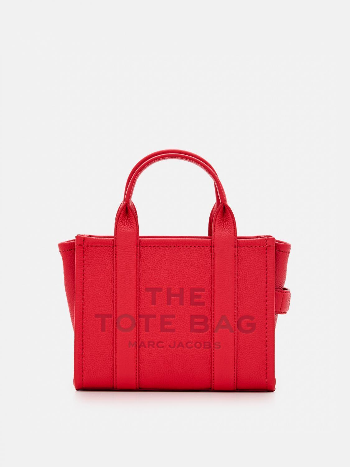 MARC JACOBS Versatile Textured Leather Tote In Red Product Image