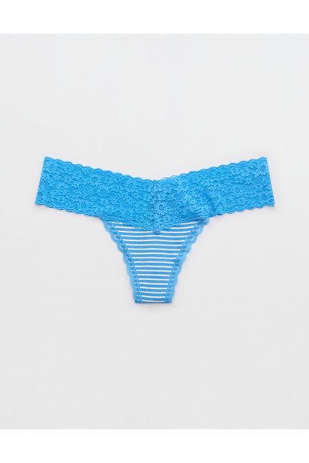 Superchill Vintage Lace Cotton Thong Underwear Women's Product Image