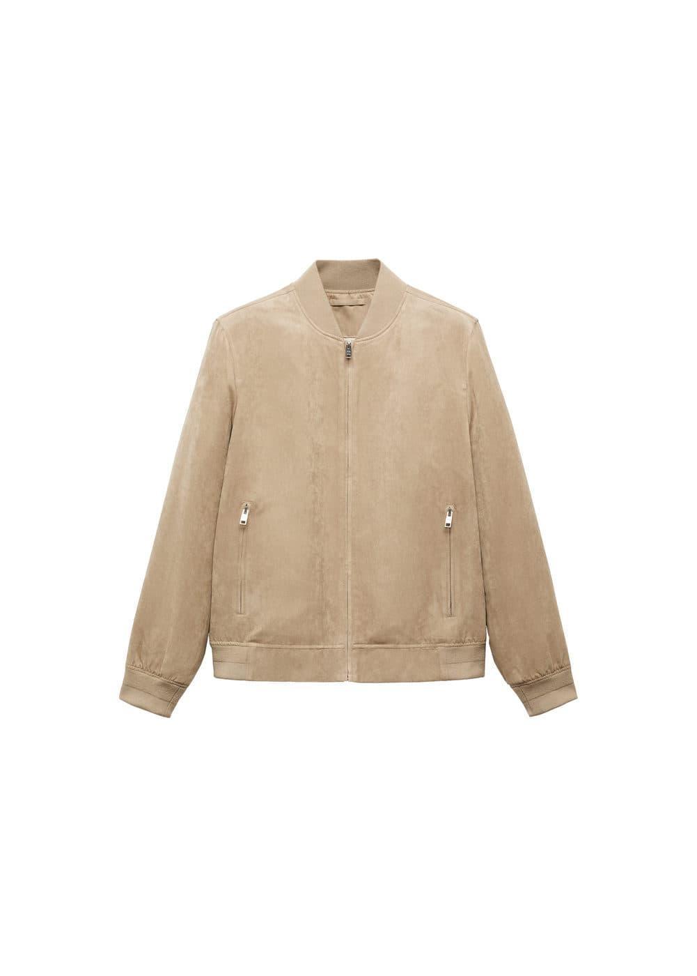 MANGO MAN - Suede-effect bomber jacket sandMen Product Image