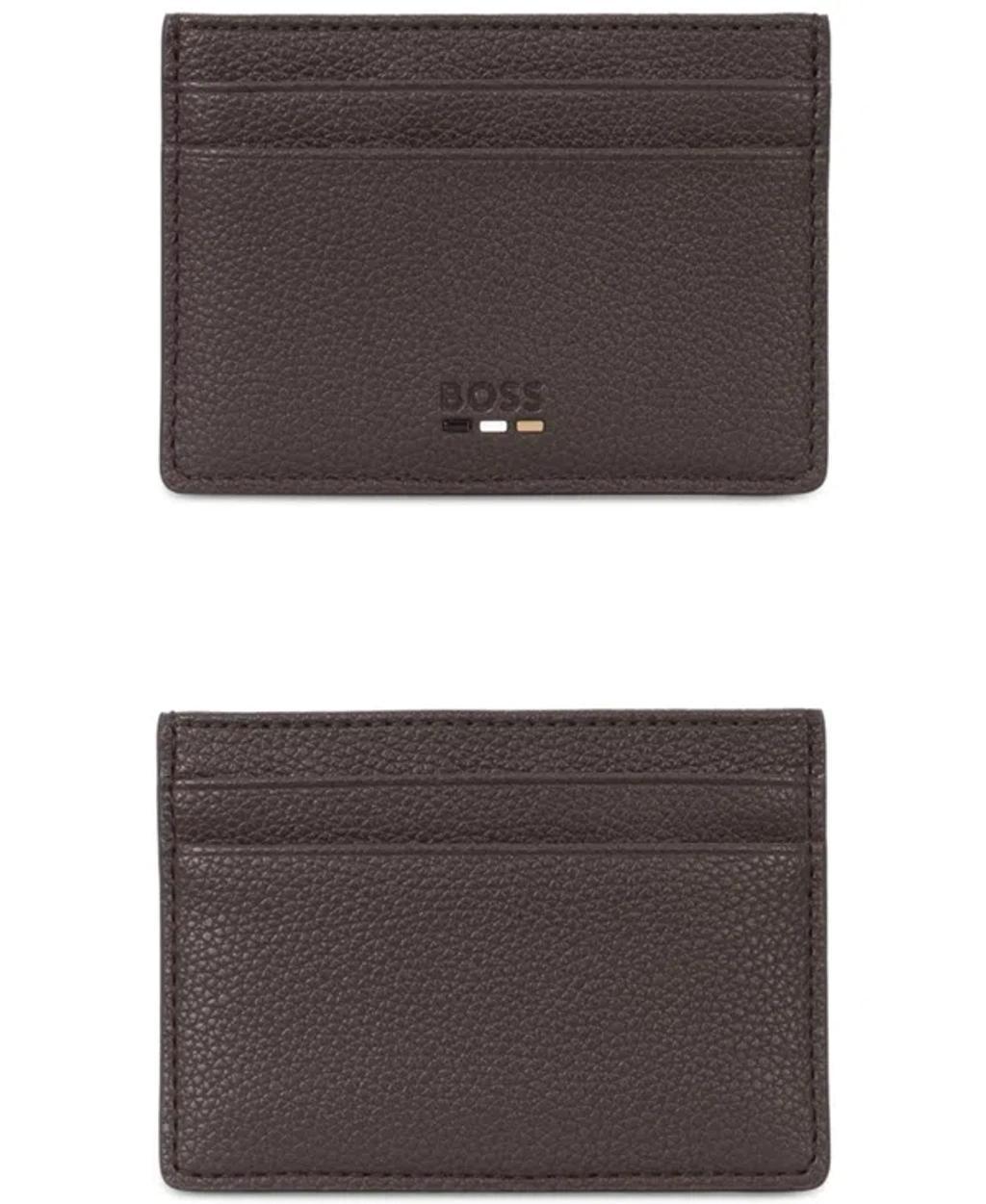 Hugo By  Men's Ray Logo Card Holder In Dark Brown Product Image