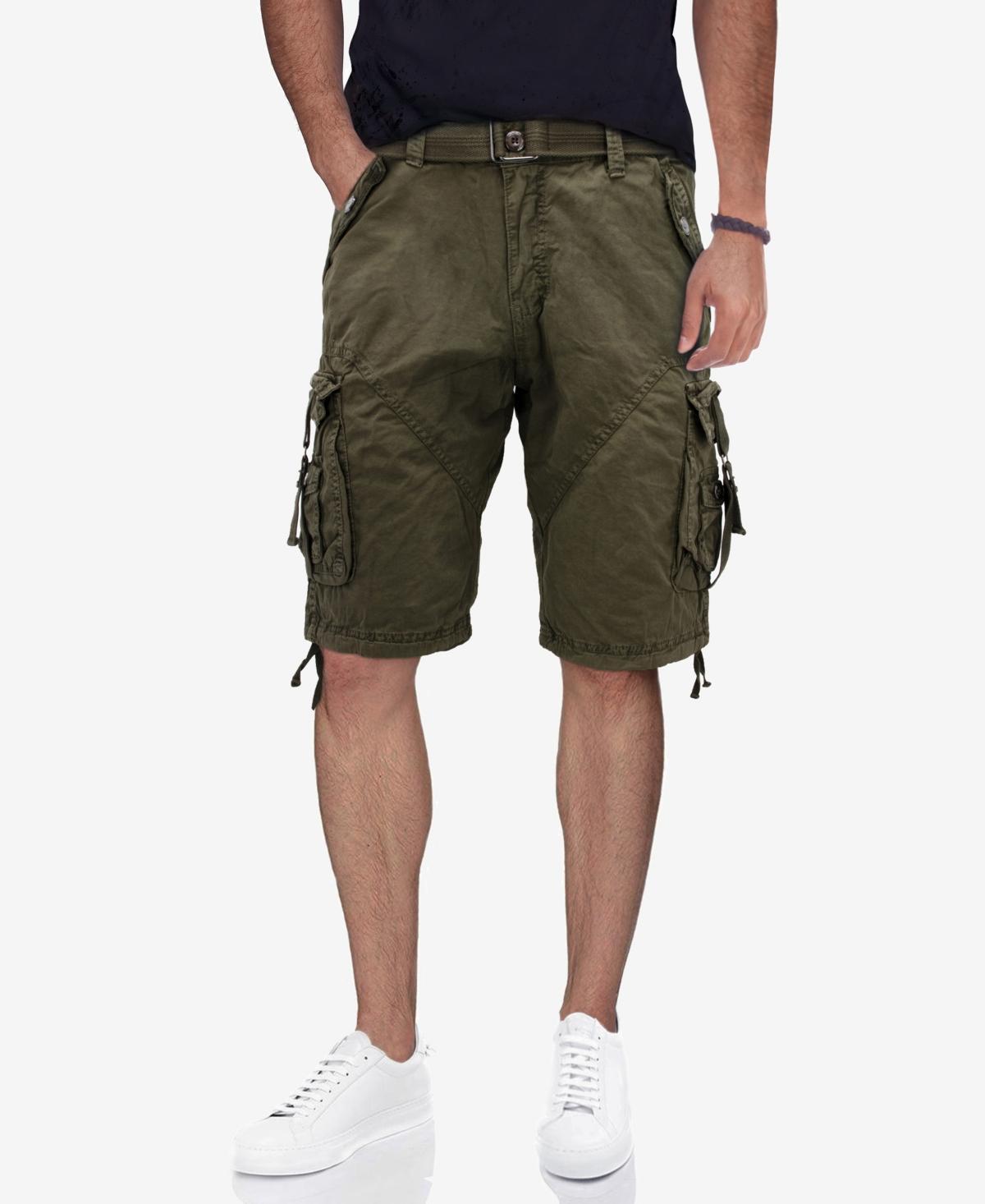 Mens Belted Twill Tape Detail Cargo Short Product Image