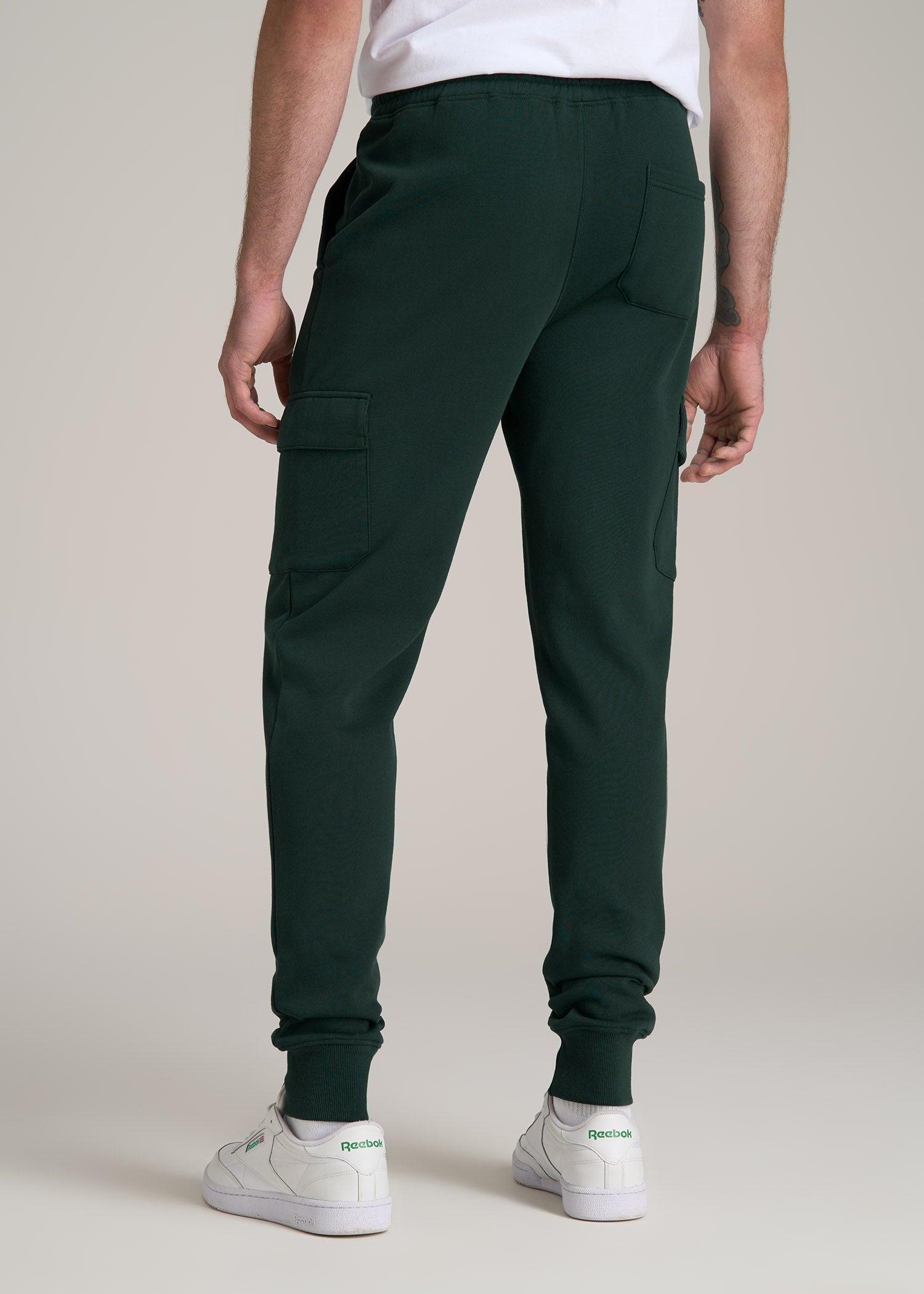 Fleece Cargo Jogger For Tall Men in Rain Forest Product Image