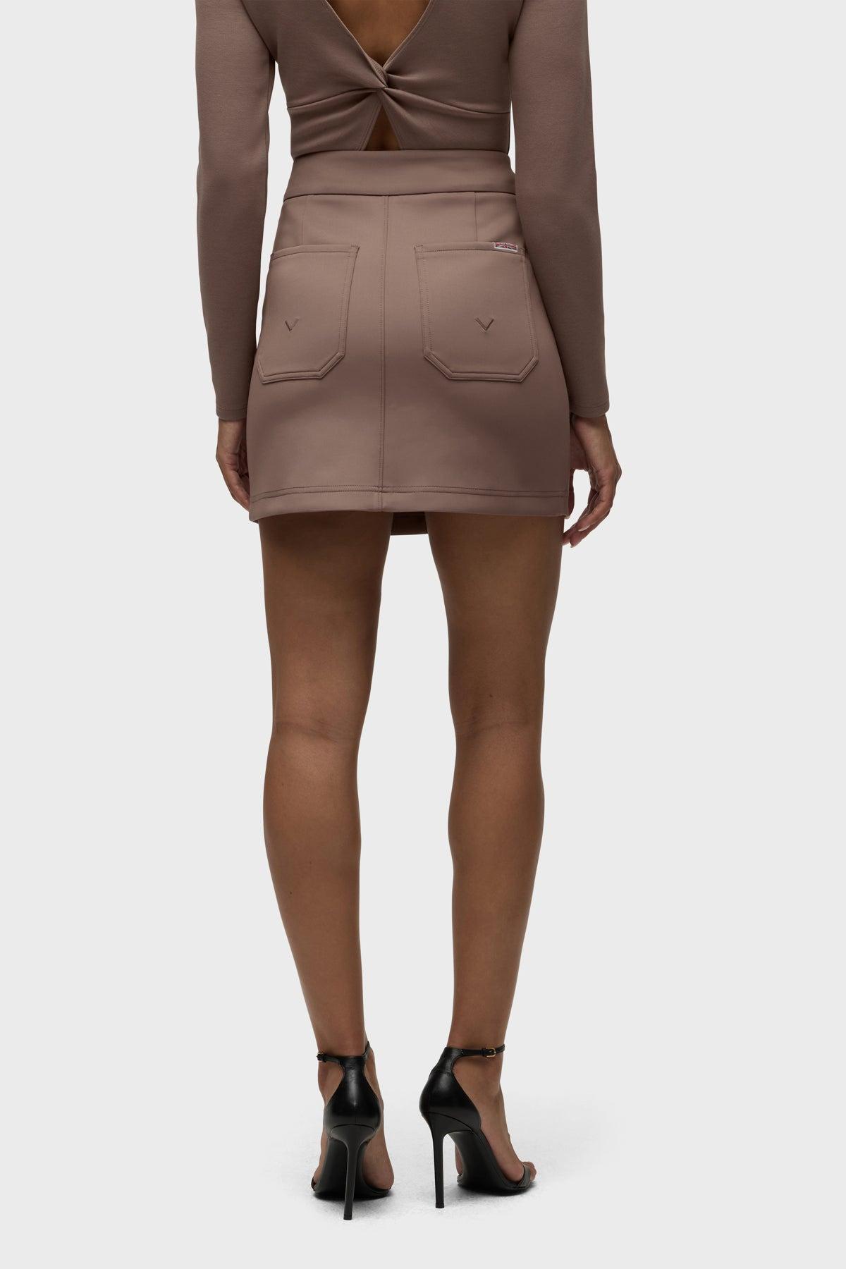 Seamed Mini Skirt Female Product Image