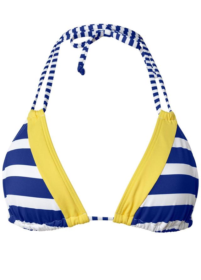 Strappy Triangle Bikini Top - Mariner Stripes Product Image