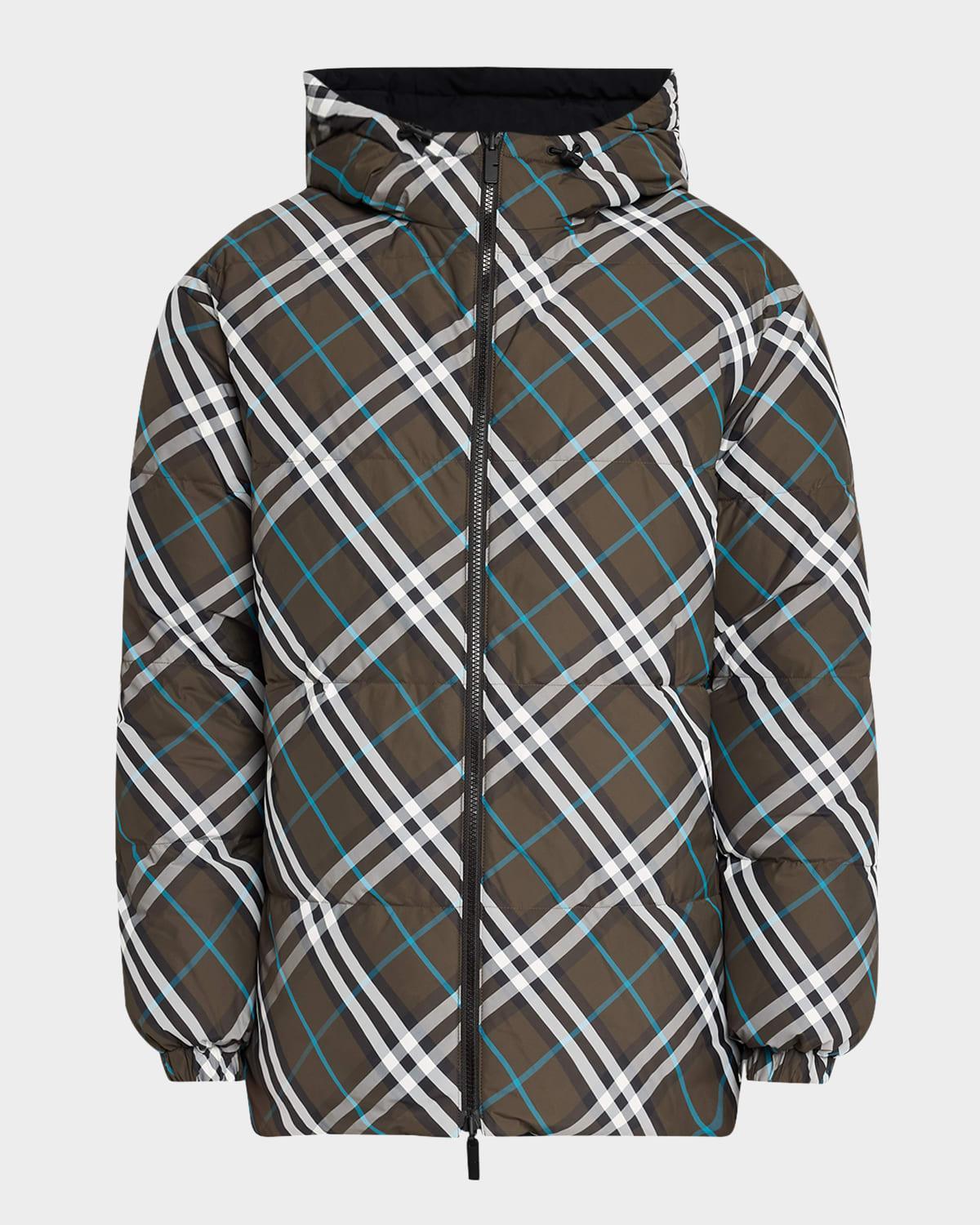 Mens Reversible EKD Check Puffer Jacket Product Image