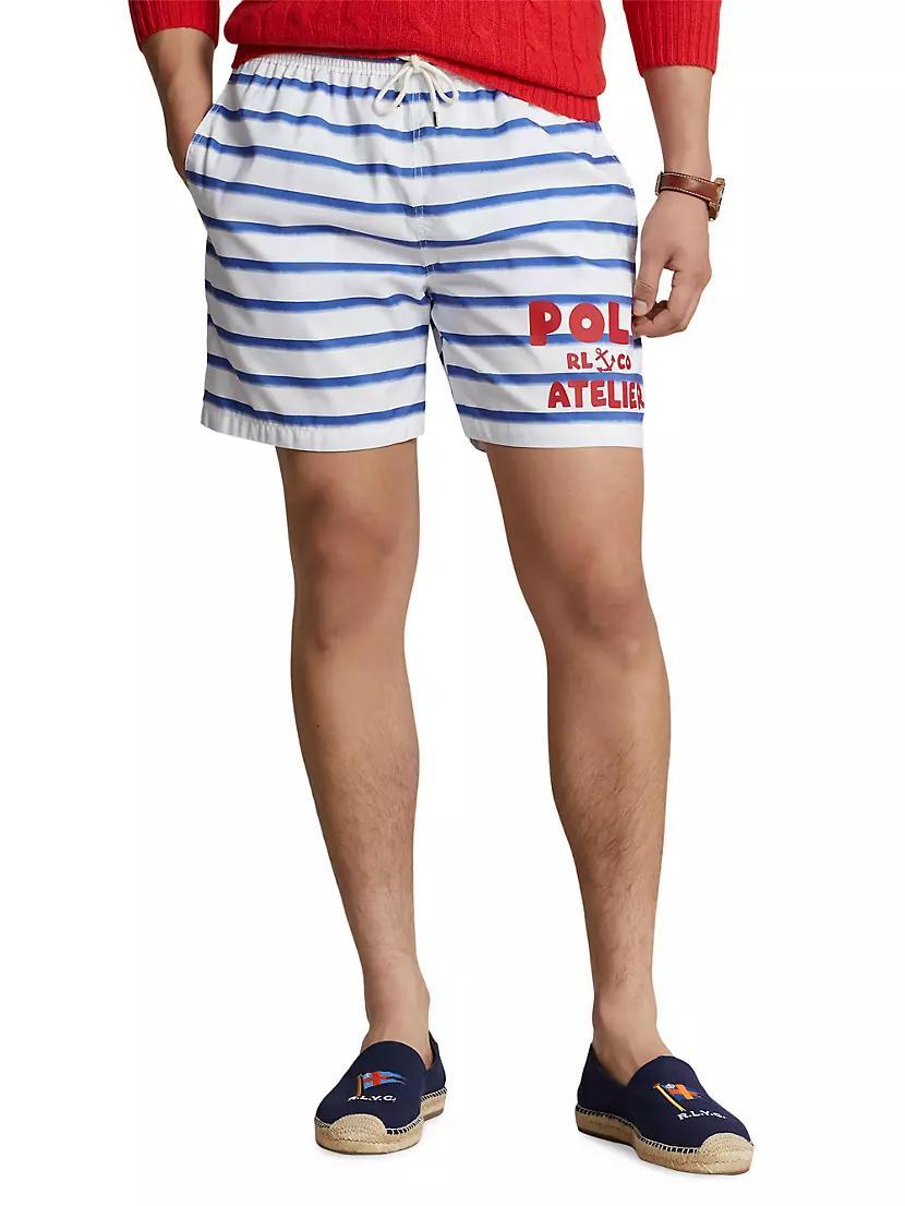 Traveler Striped Swim Trunks Product Image