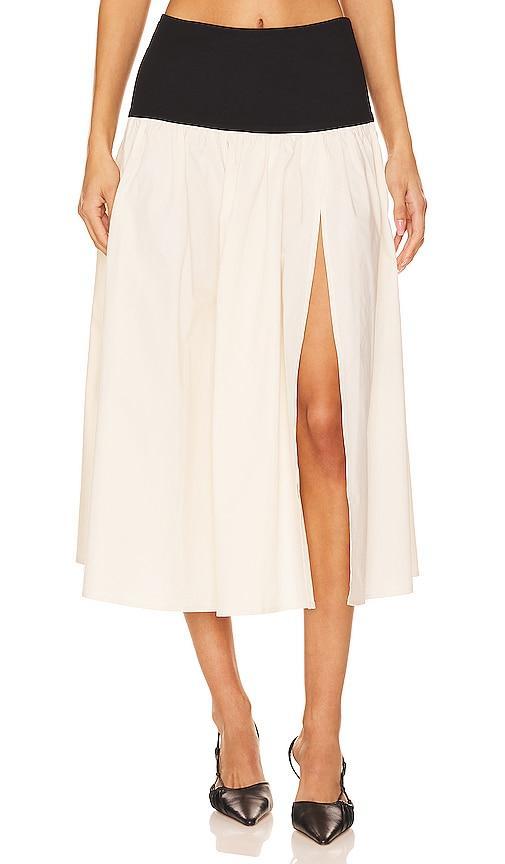 Lovers and Friends x Anja Dujakovi? Mac Midi Skirt in Black & Ivory Product Image