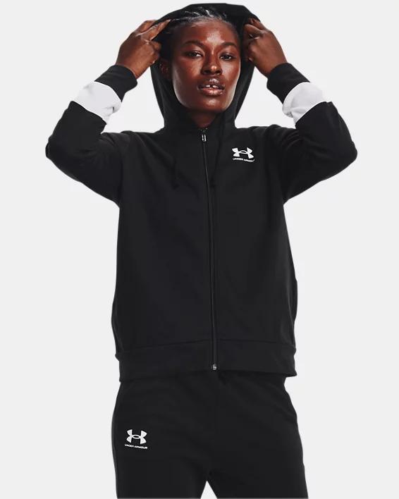 Women's UA Rival Terry Colorblock Full-Zip Hoodie Product Image