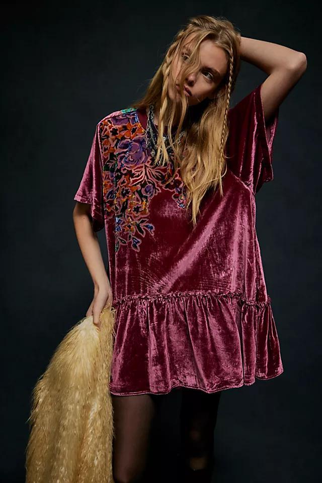 Sweet Echoes Velvet Mini Dress Product Image