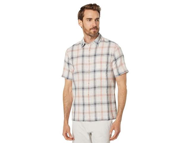 Vince Topanga Plaid Short Sleeve (OffHimalayan) Men's Clothing Product Image