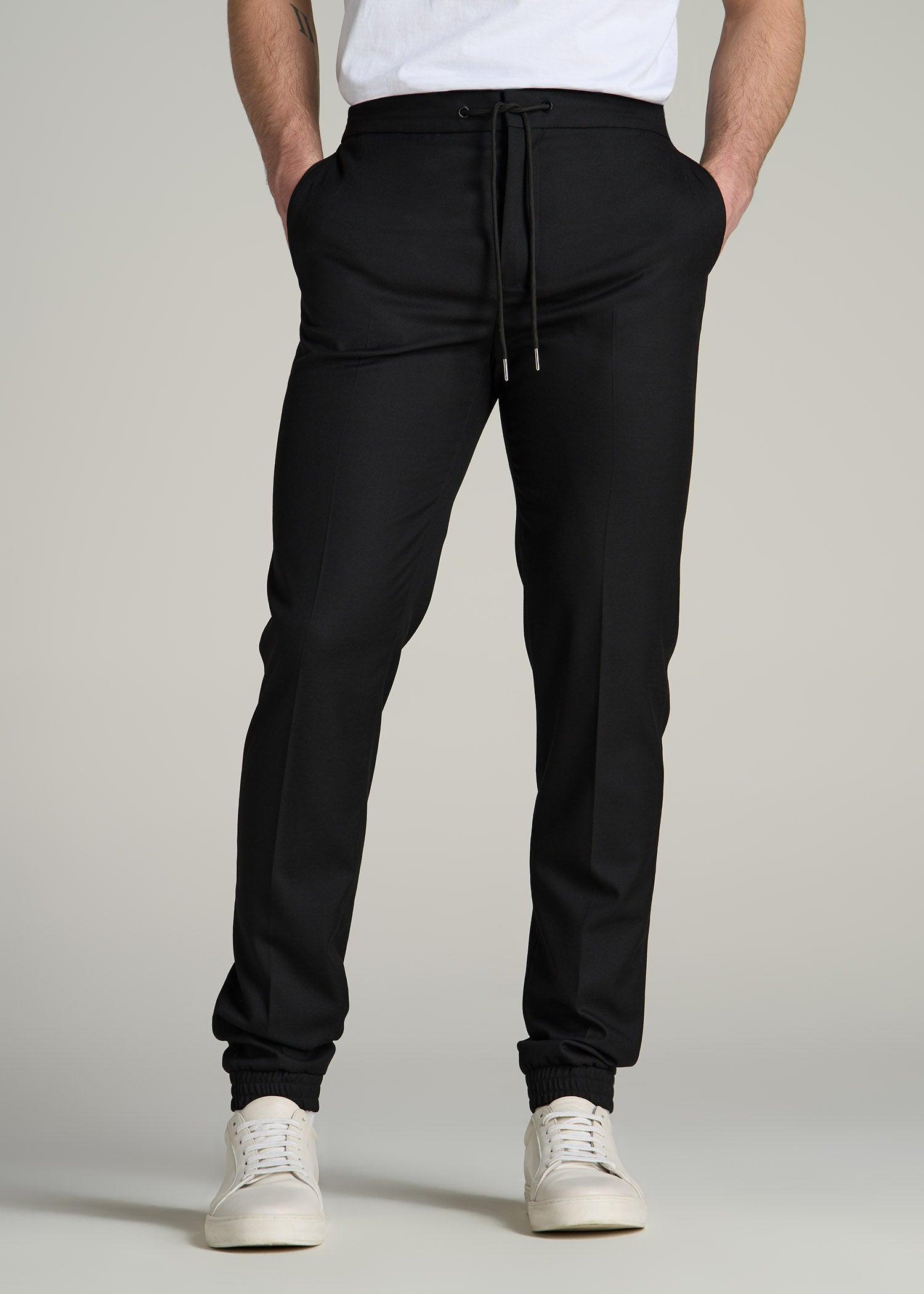 Jogger Dress Pants for Tall Men in Black Male Product Image