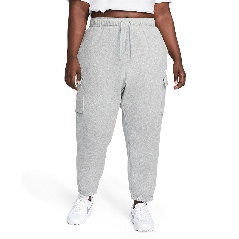 Plus Size Nike Sportswear Club Fleece Cargo Pants, Womens Grey Product Image