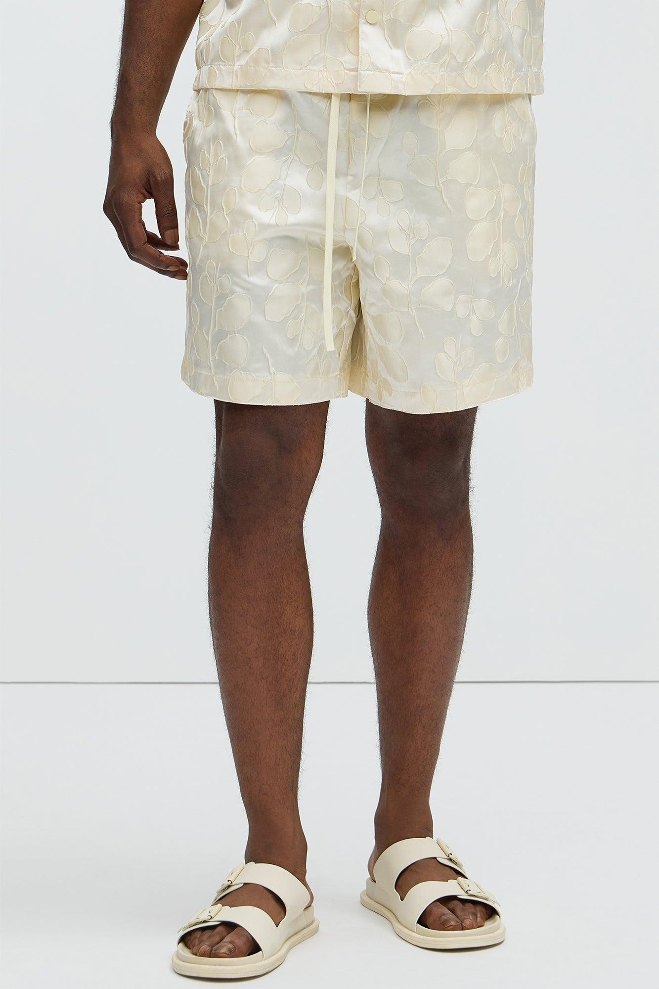 Fenno Jacquard Shorts - Off White Product Image