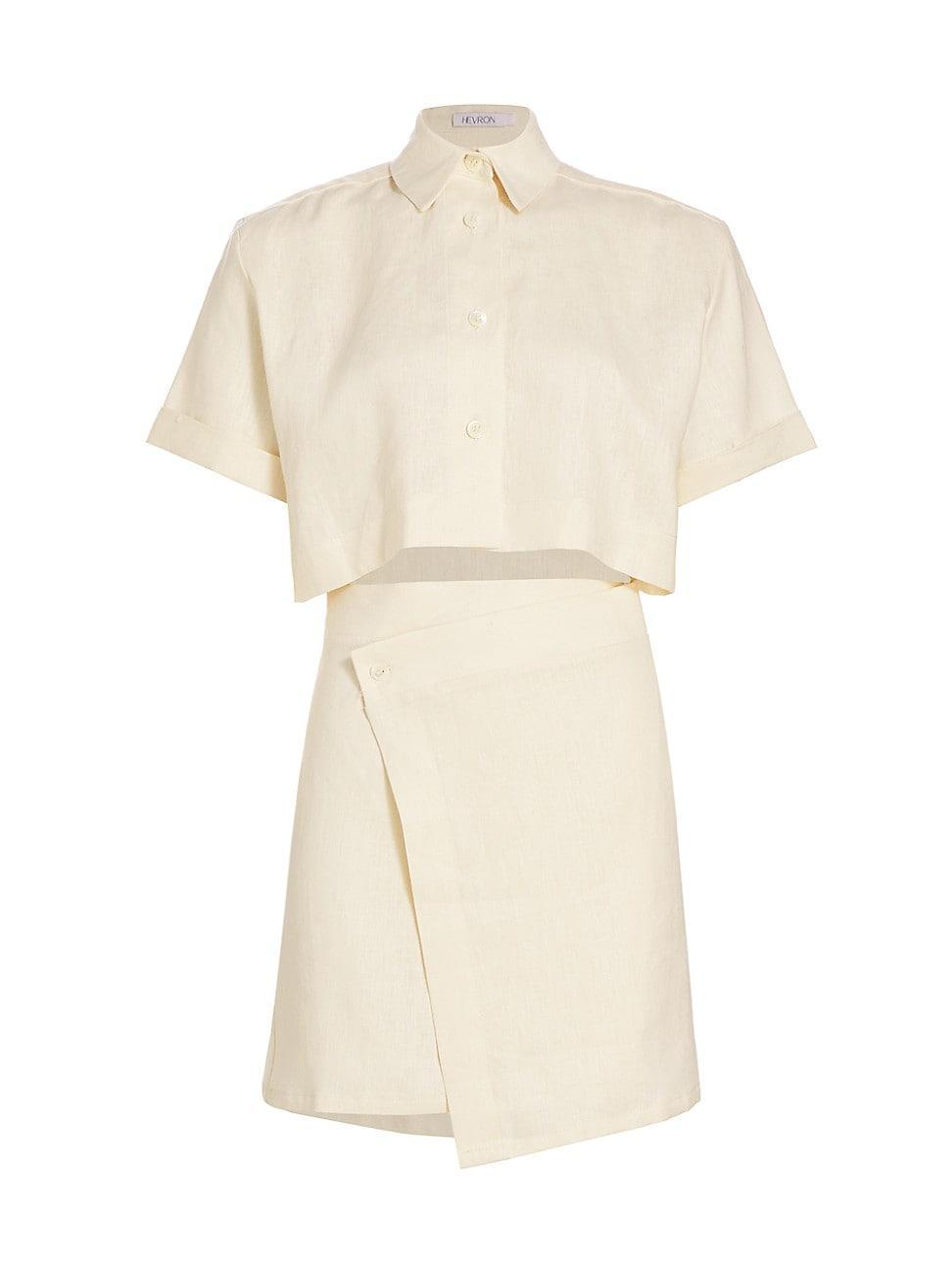 Womens Melanie Linen Cut-Out Minidress Product Image