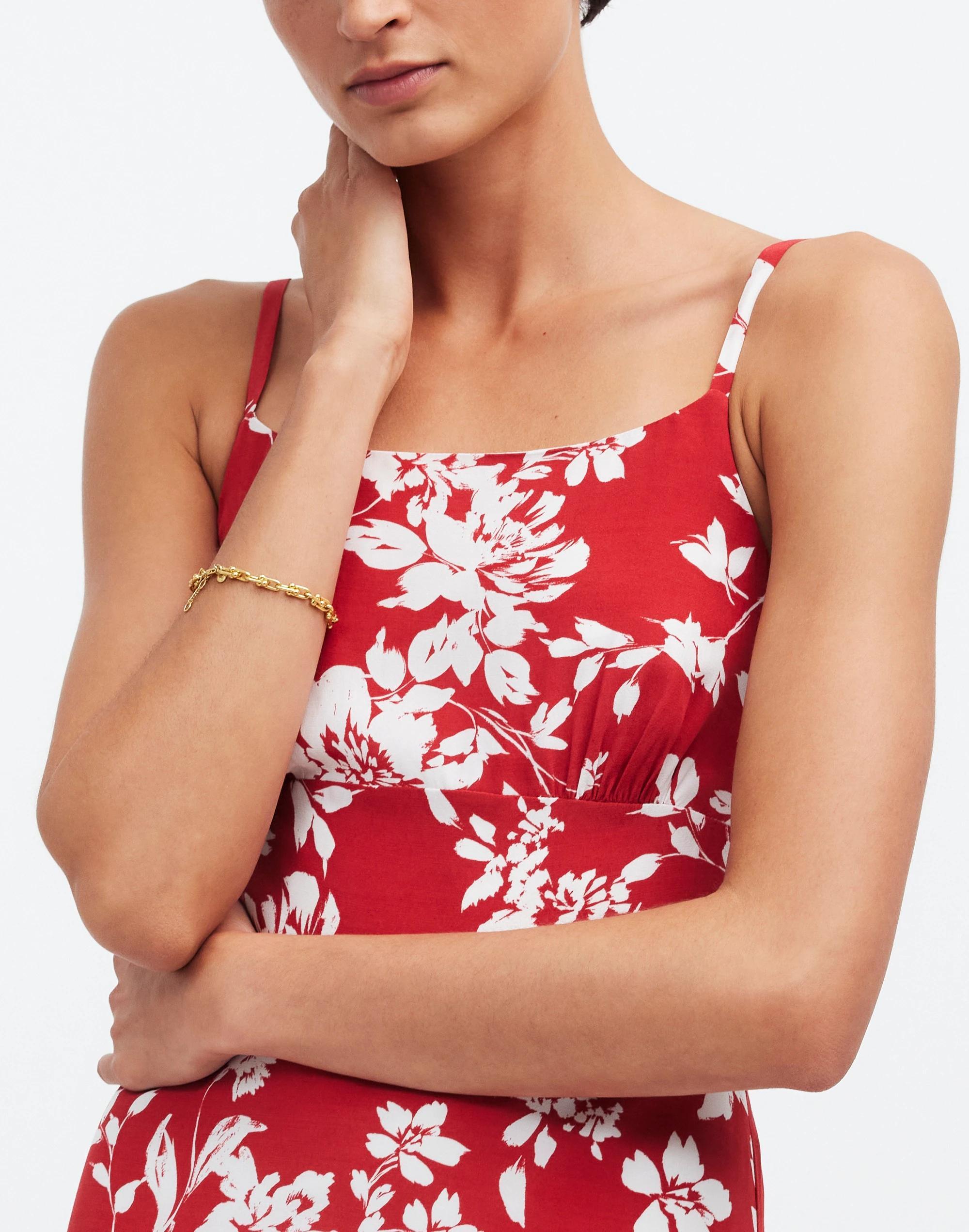 Square-Neck Tank Dress in Floral Product Image