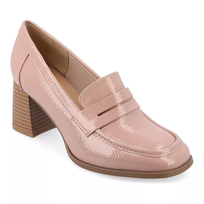 Journee Collection Womens Malleah Stacked Heel Pumps Product Image